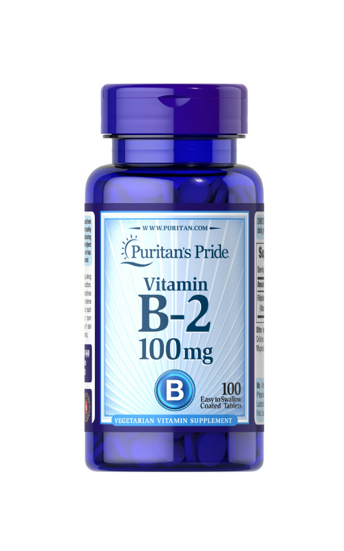 Puritan's Pride Vitamin B 2 100mg 100 Tablets